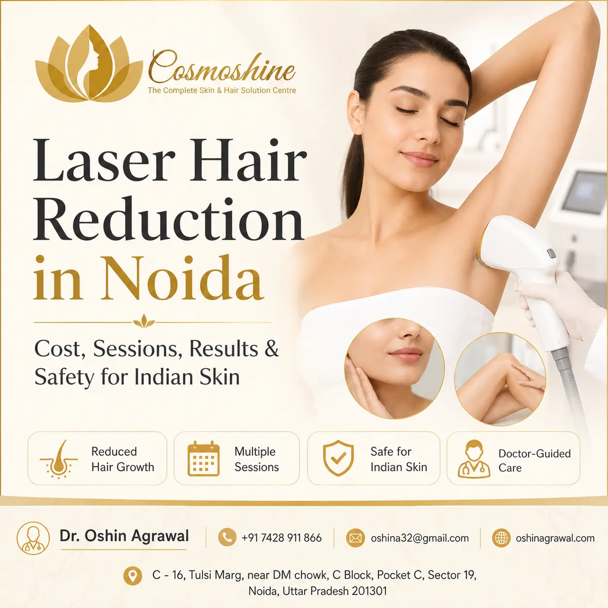 Laser hair reduction in Noida