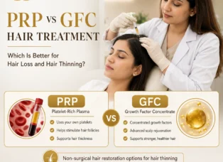 PRP vs GFC hair treatment